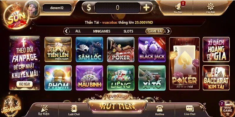 Hệ thống game bài Sunwin đứng đầu là tụ điểm giải trí đỉnh cao