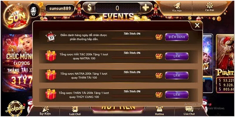 Khuyến Mãi Sunwin - Thế Giới Quà Tặng Ngập Tràn Mỗi Ngày 3 Sunwin Cách thức nhận trọn bộ khuyến mãi hướng dẫn rất rõ ràng